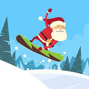 Santa-Ski-Xmas